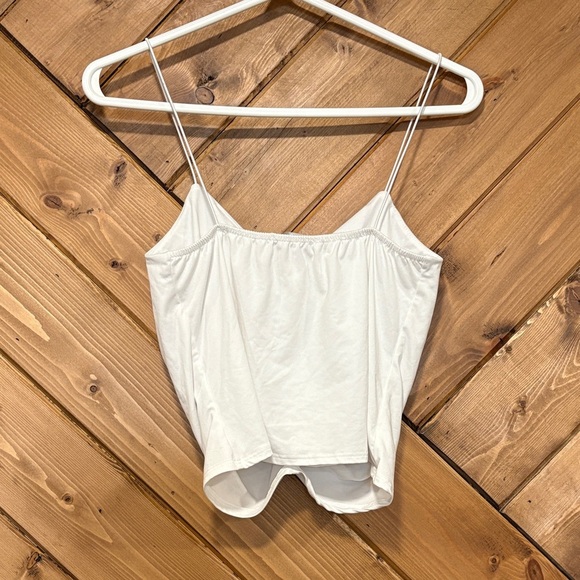 Gaze Elegant White Ruched Women's Top Medium - Picture 5 of 5